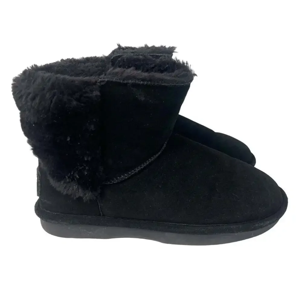 SoftMoc Winter Boots Women’s 9 Black Faux Fur Lined Short Cuff Flat Sole Cozy